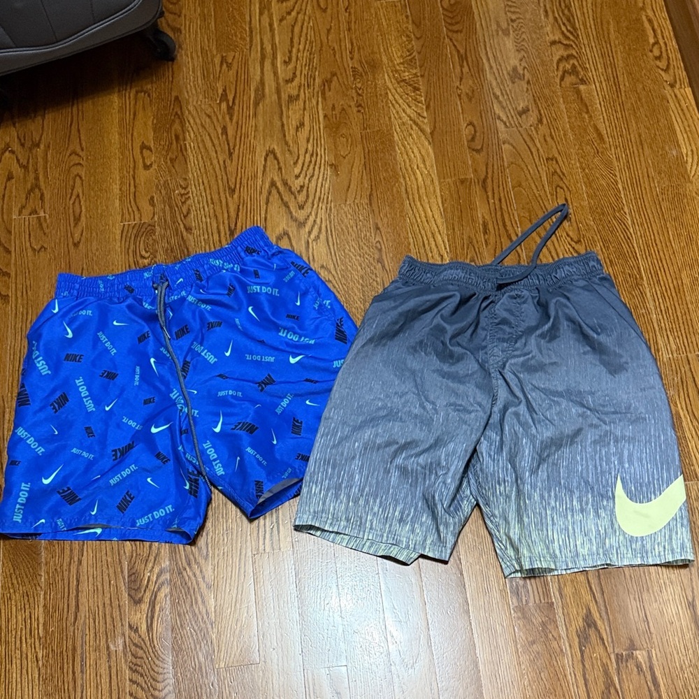 Nike Kids Blue and Gray Shorts Duo
